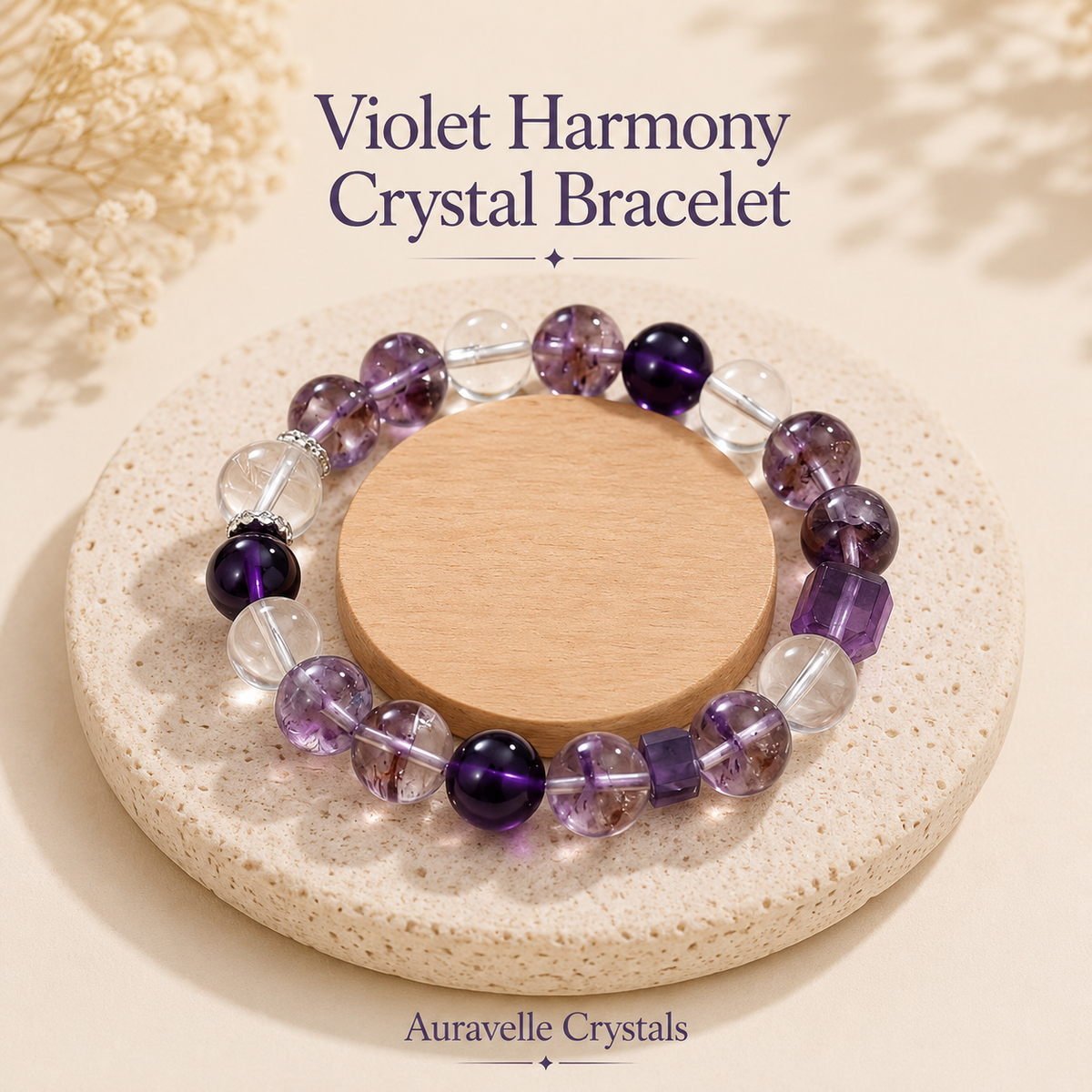 Violet Harmony Crystal Bracelet