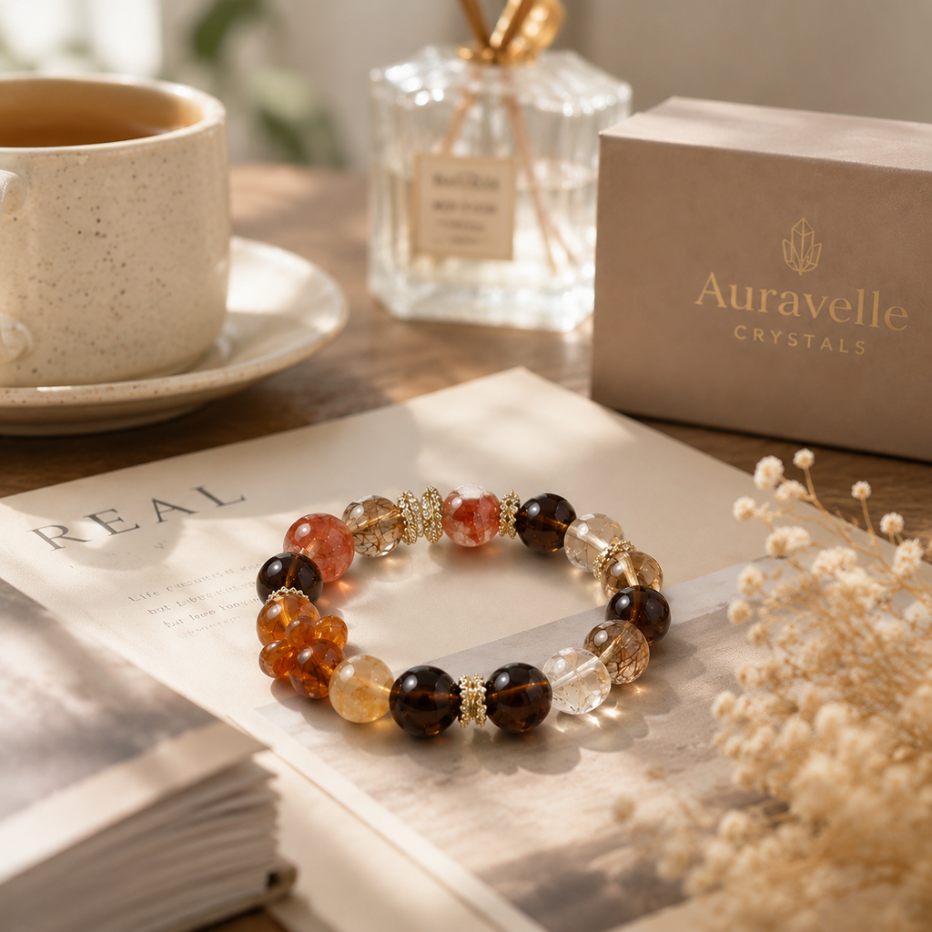 Amber Glow Crystal Bracelet