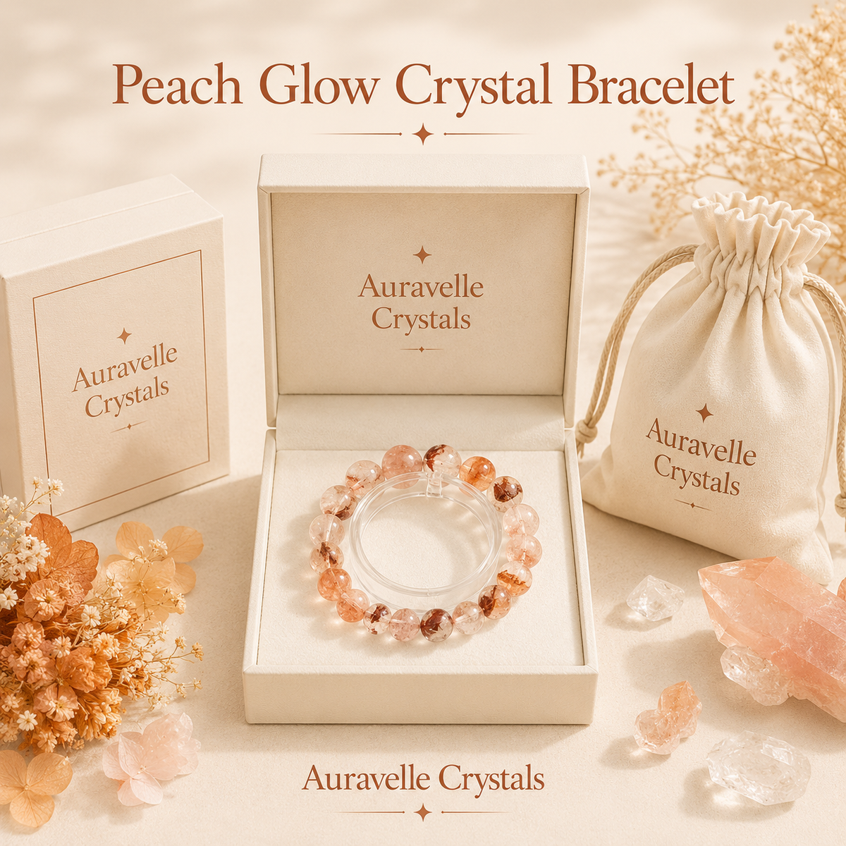 Peach Glow Crystal Bracelet