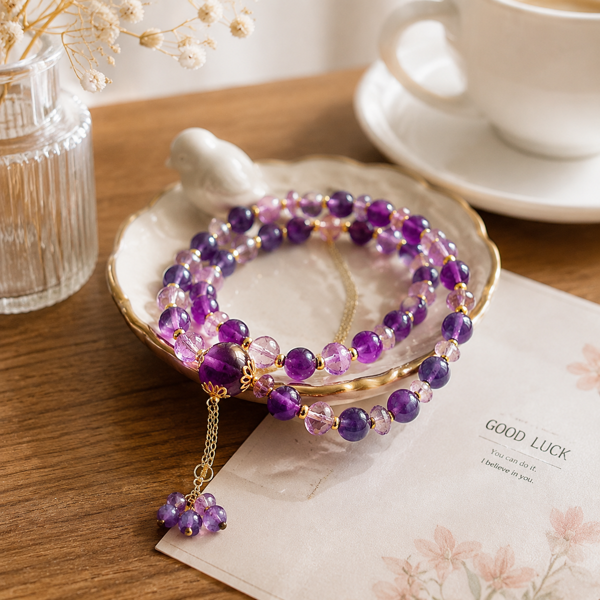 Royal Amethyst Harmony Necklace Bracelet