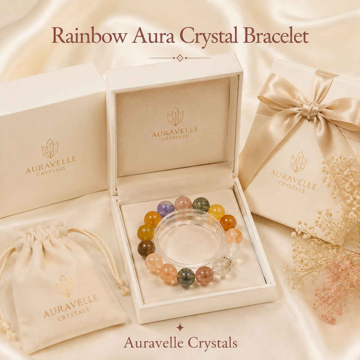 Rainbow Aura Crystal Bracelet