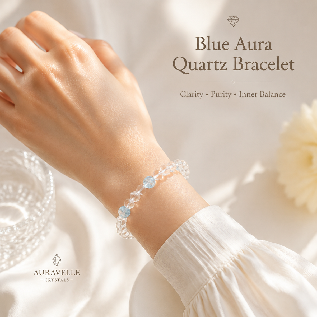 Blue Aura Quartz Bracelet