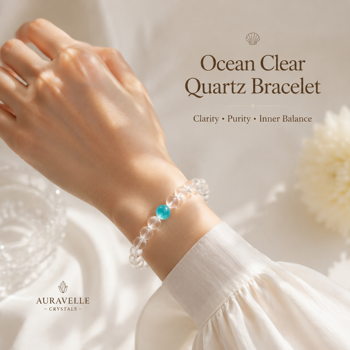 Ocean Clear Quartz Bracelet
