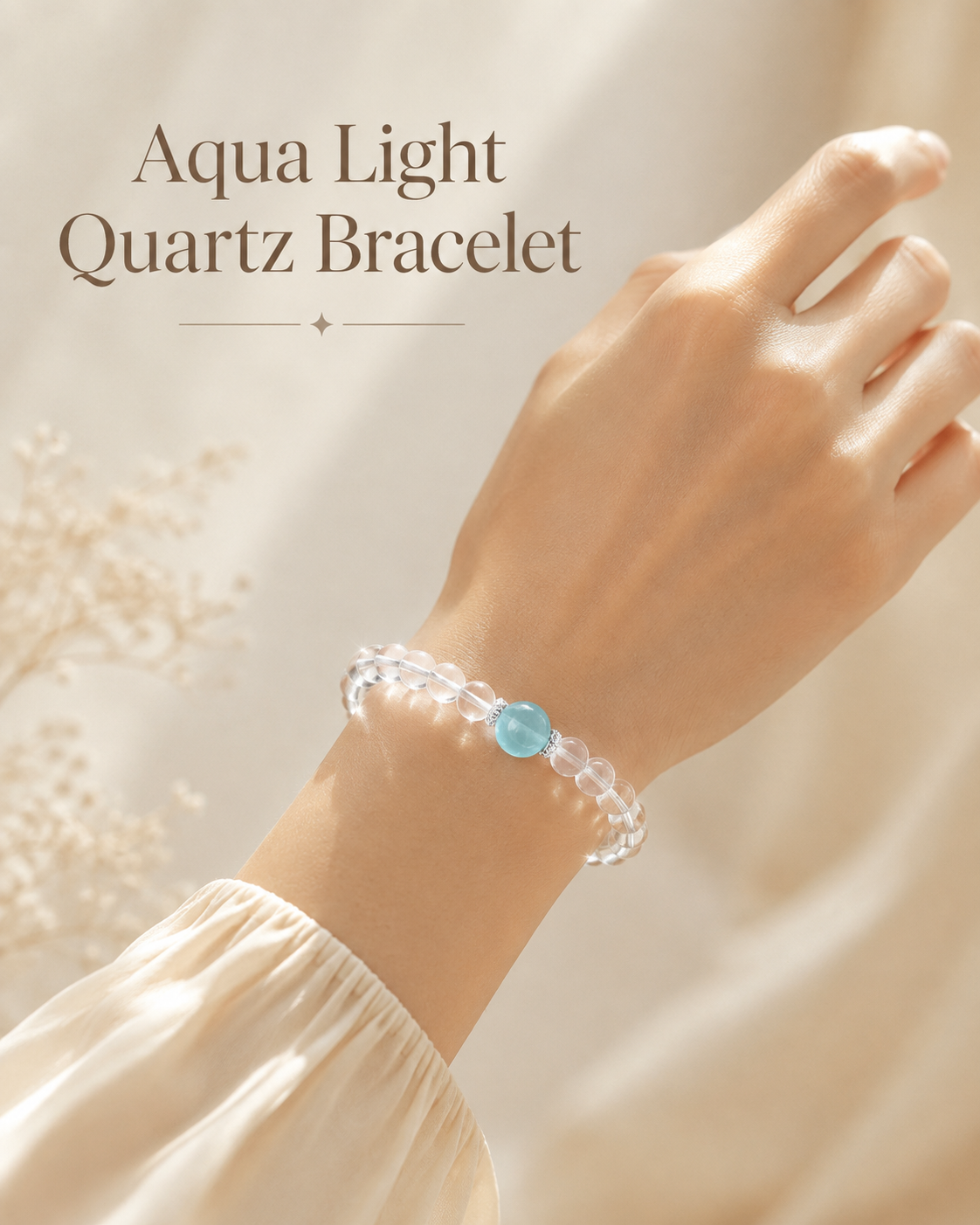 Aqua Light Quartz Bracelet