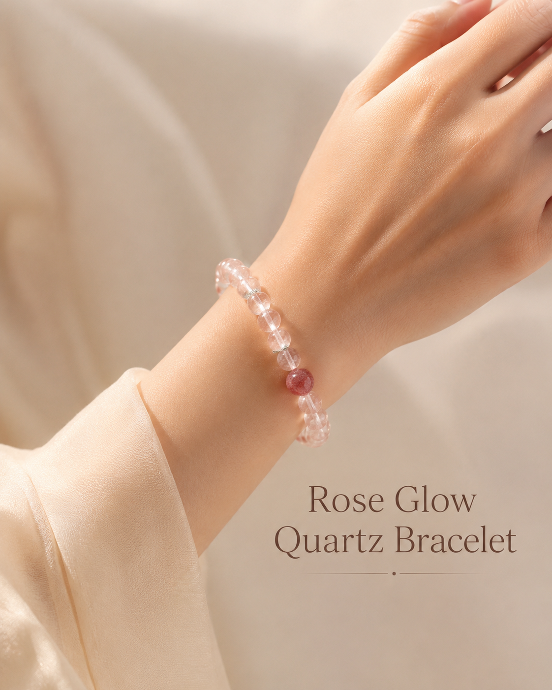 Rose Glow Quartz Bracelet