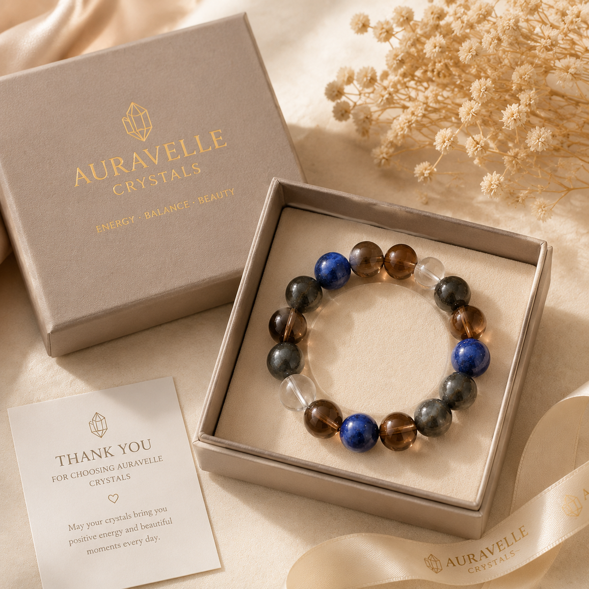Midnight Ocean Harmony Crystal Bracelet