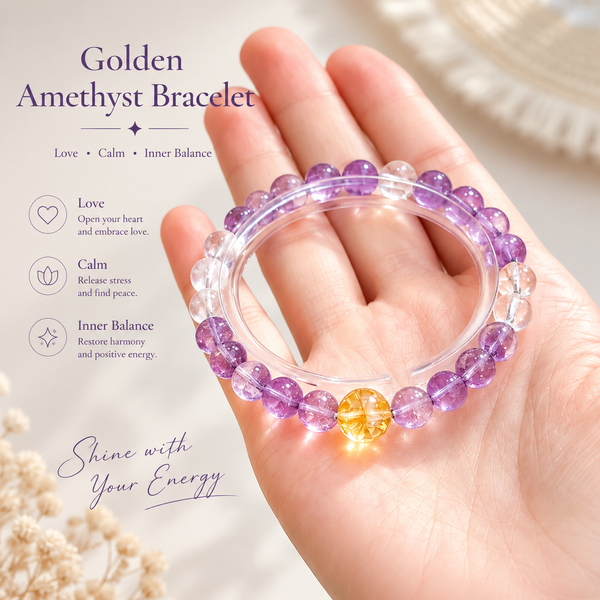 Golden Amethyst Bracelet