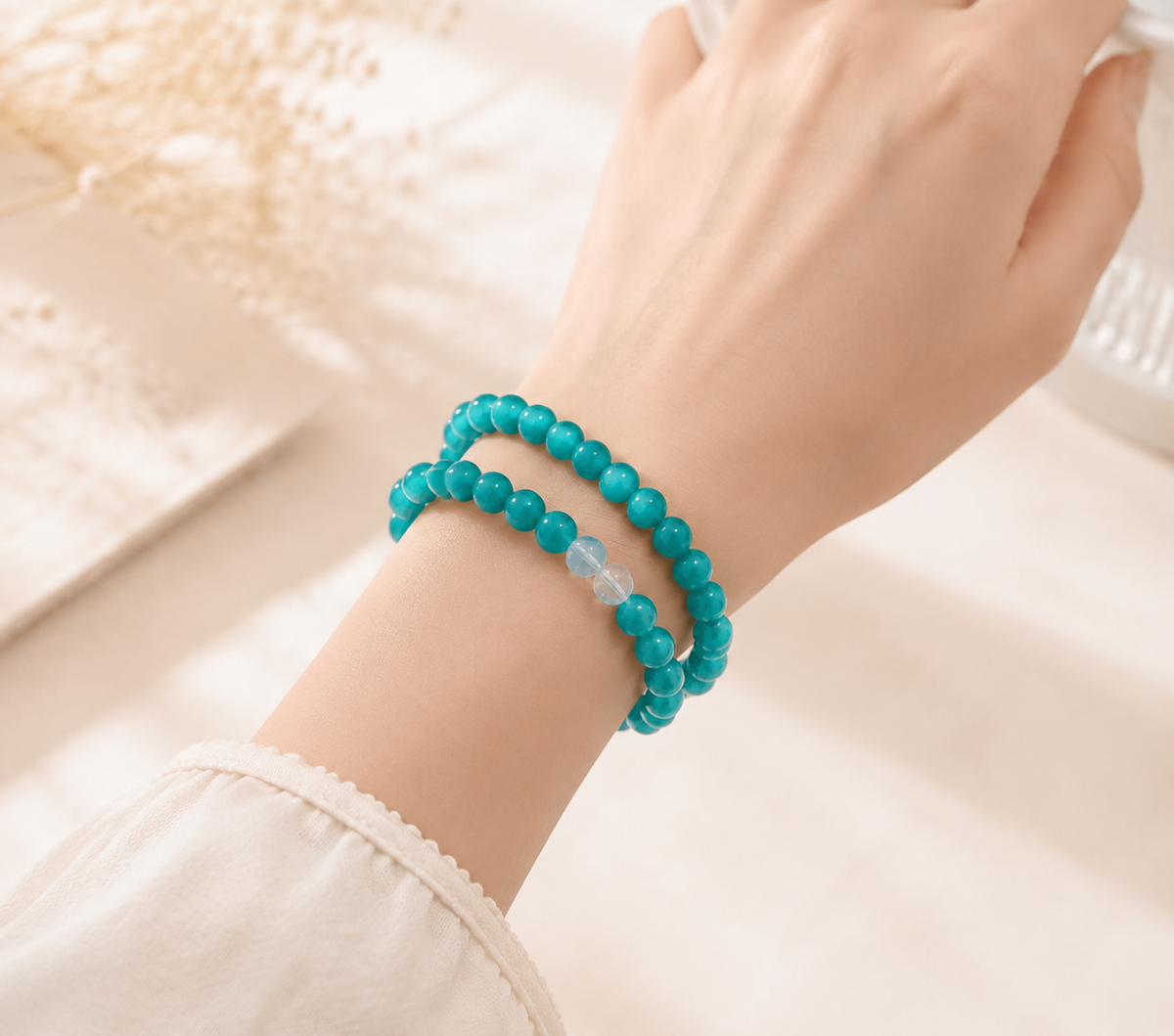 Ocean Serenity Amazonite Crystal Bracelet