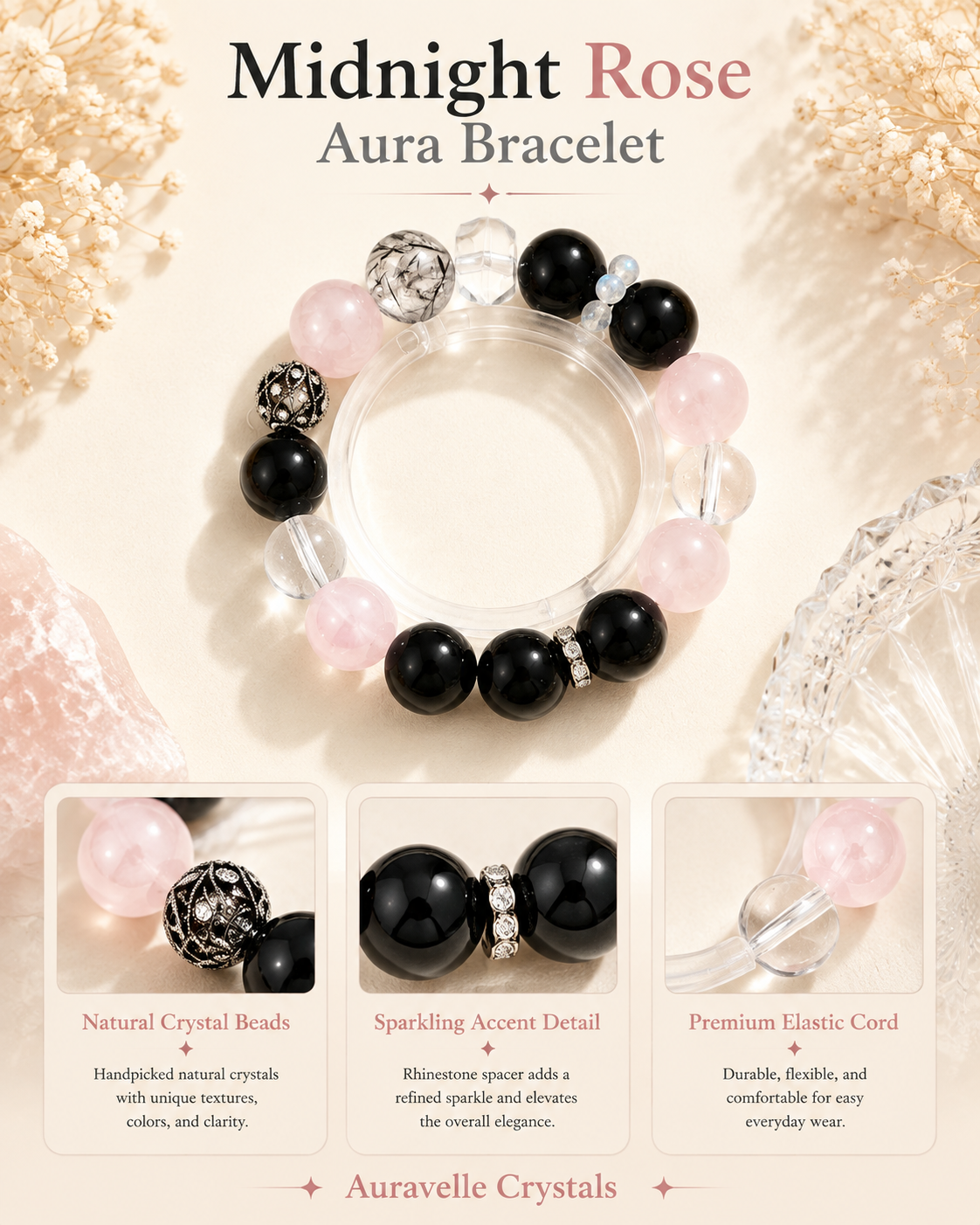 Midnight Rose Aura Bracelet