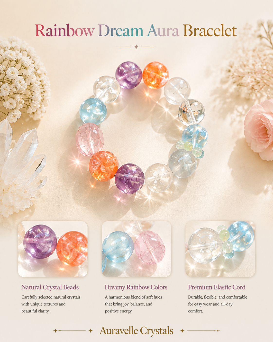 Rainbow Dream Aura Bracelet