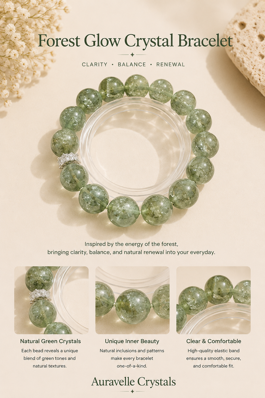 Forest Glow Crystal Bracelet