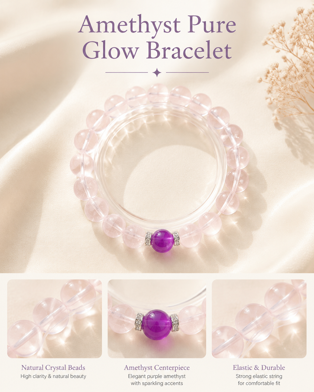 Amethyst Pure Glow Bracelet