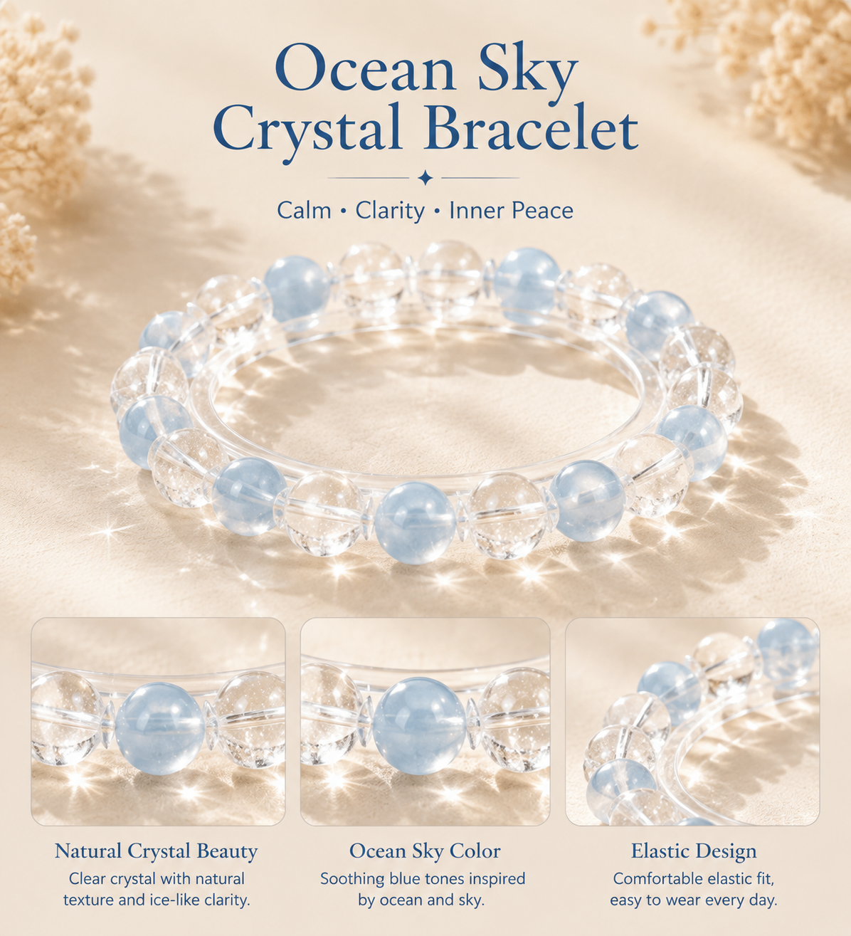 Ocean Sky Crystal Bracelet