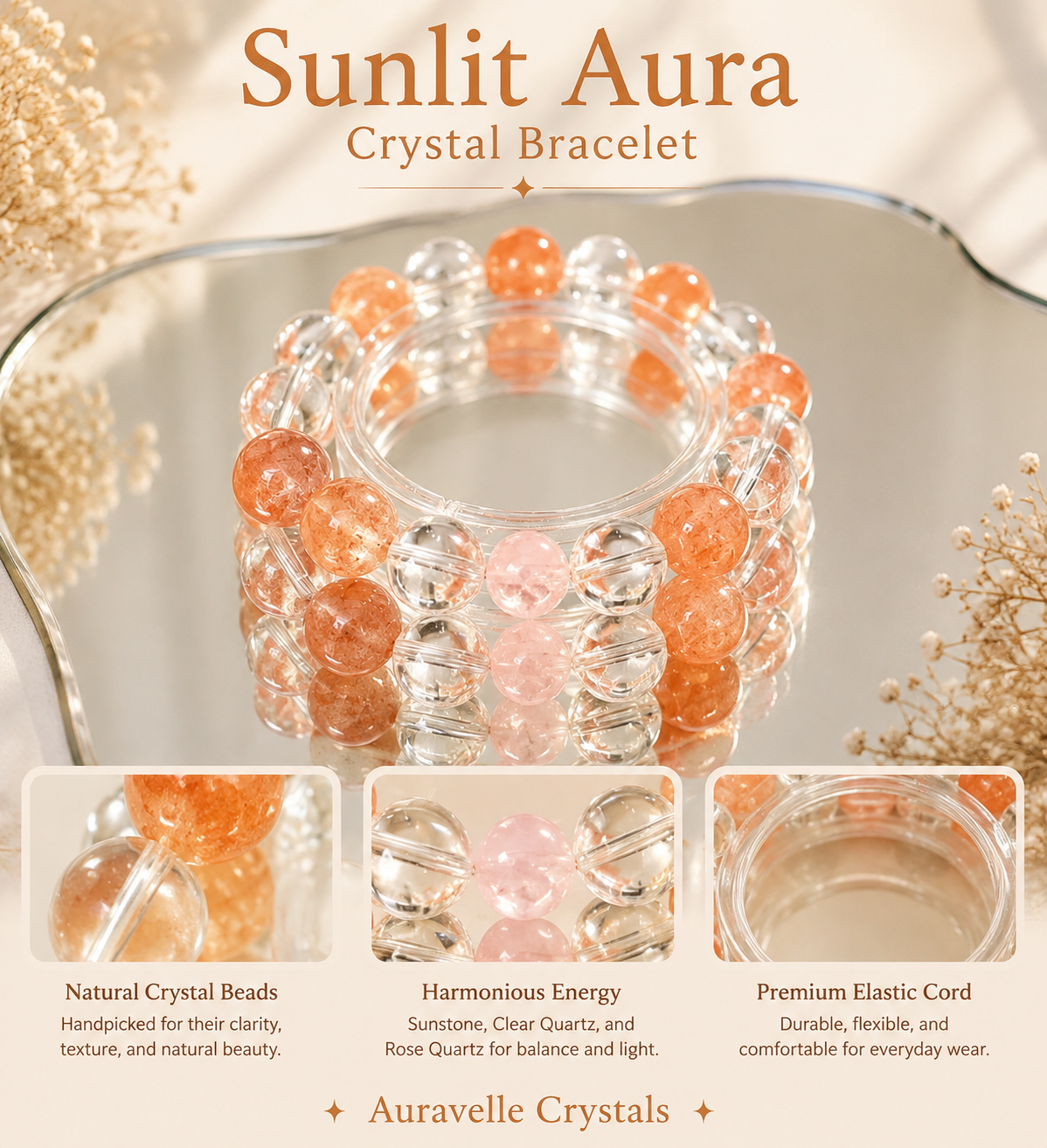 Sunlit Aura Crystal Bracelet