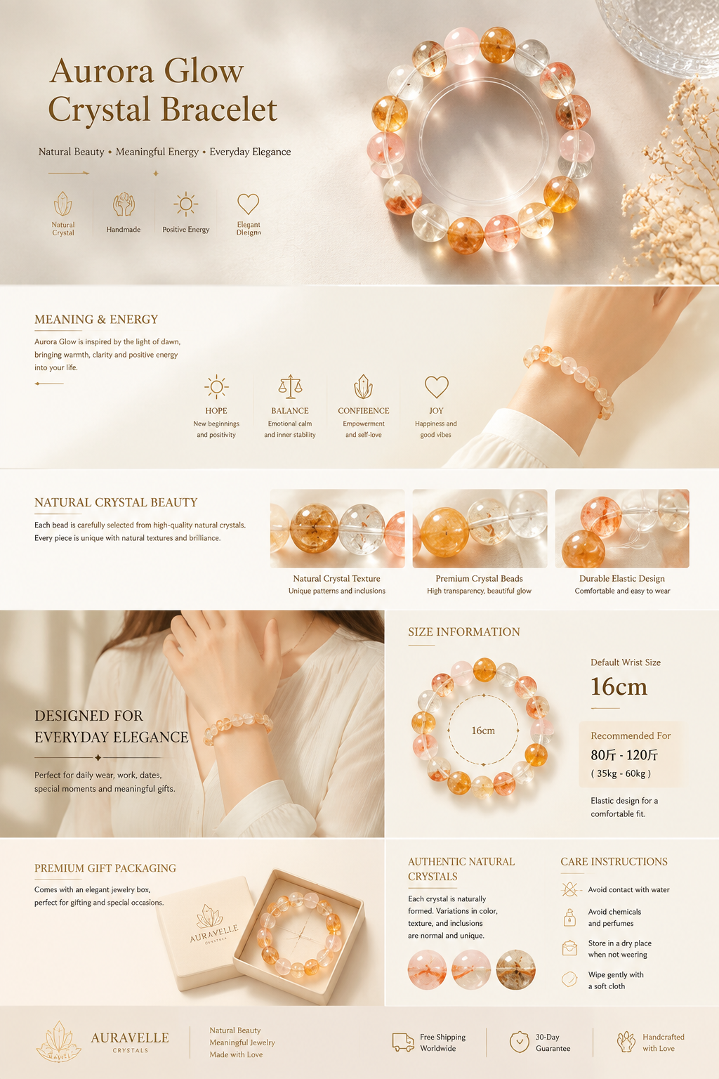 Aurora Glow Crystal Bracelet