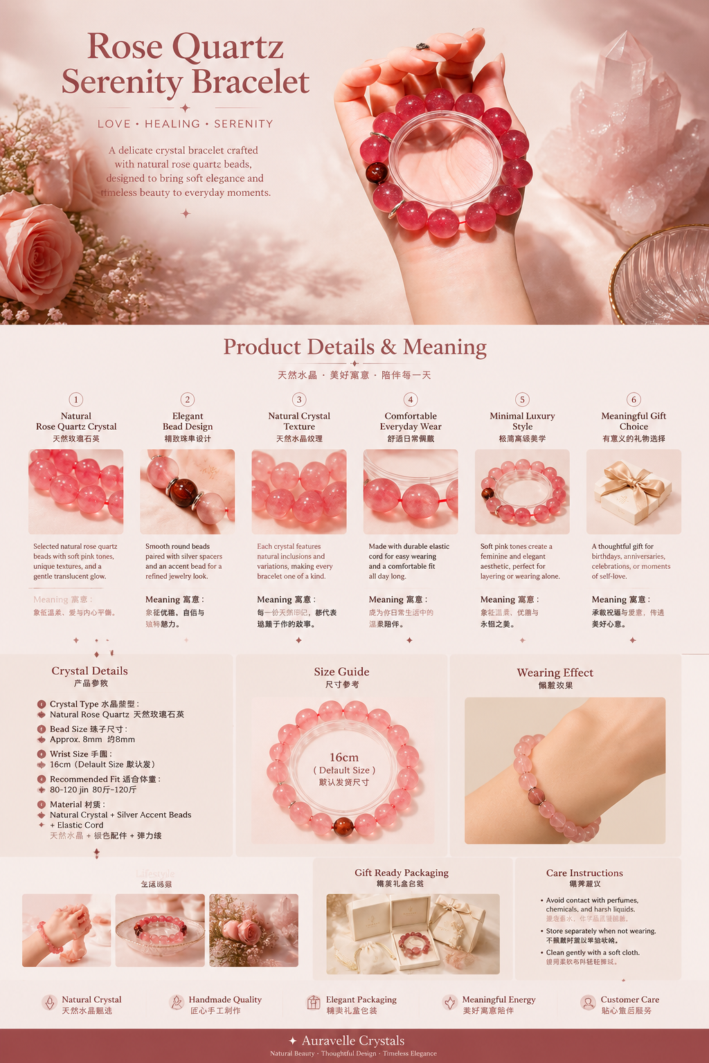 Rose Quartz Serenity Bracelet