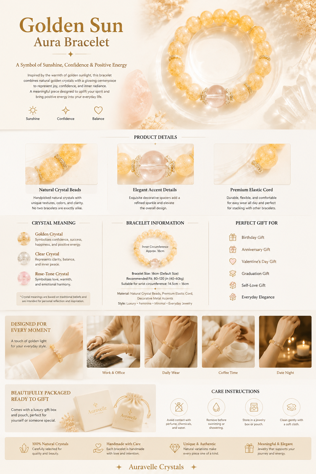 Golden Sun Aura Bracelet