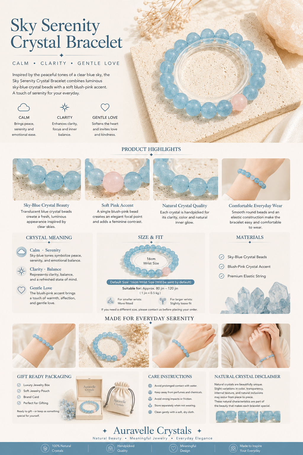 Sky Serenity Crystal Bracelet
