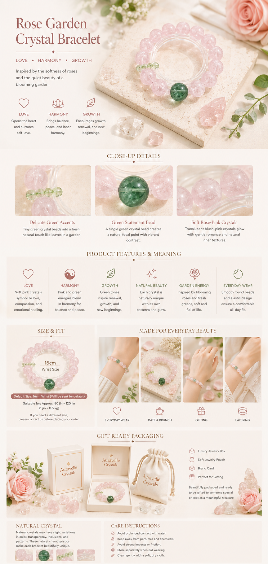 Rose Garden Crystal Bracelet
