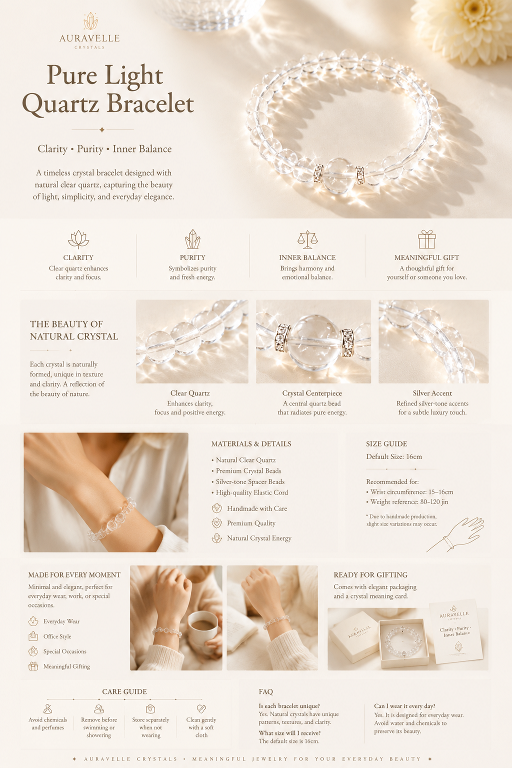 Pure Light Quartz Bracelet