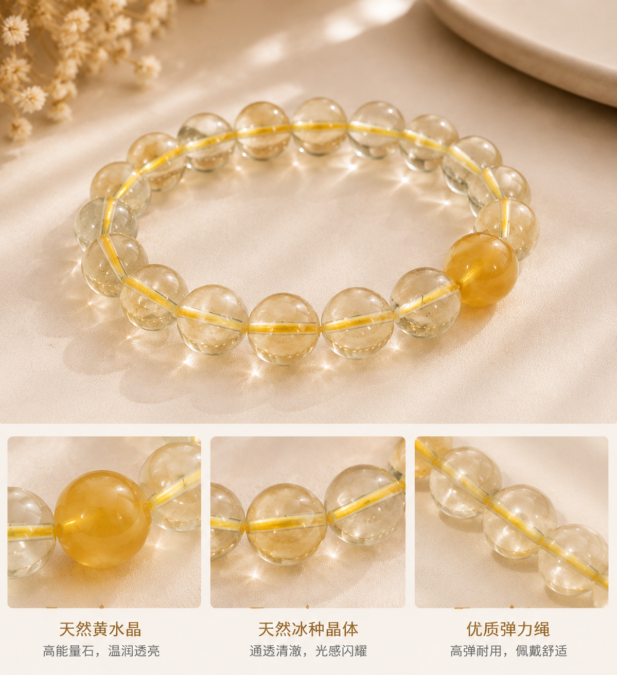 Natural Citrine Gemstone Jewelry for Women