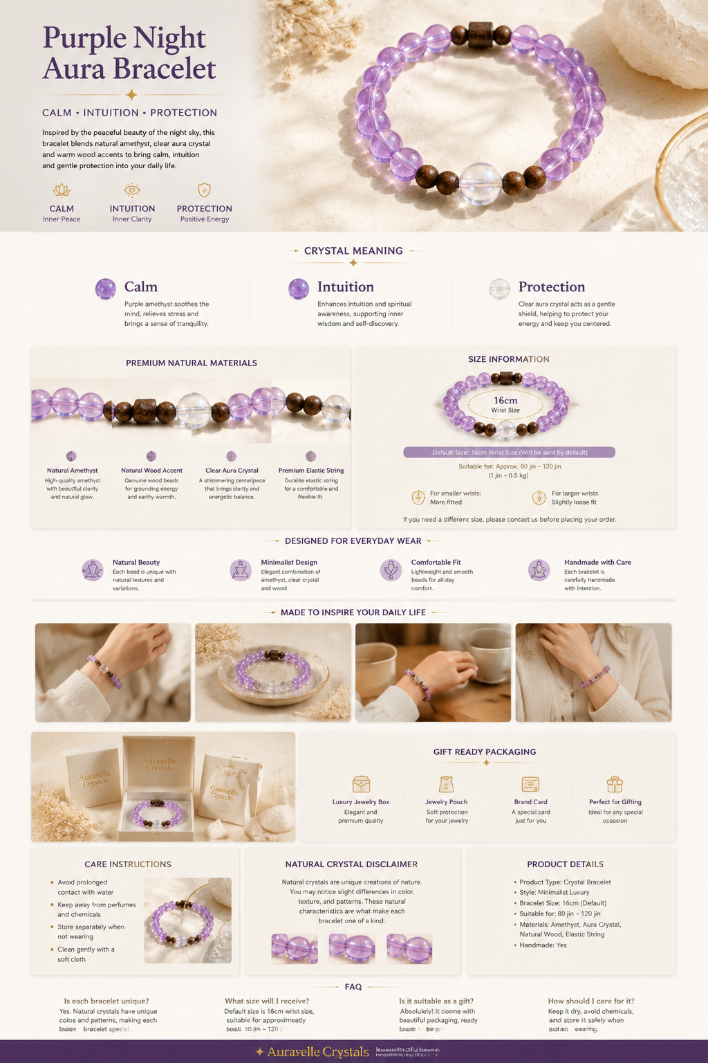 Purple Night Aura Bracelet